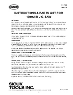 Preview for 1 page of Sioux Tools 1309 Instructions-Parts List