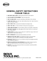 Preview for 4 page of Sioux Tools 1309 Instructions-Parts List