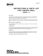 Preview for 2 page of Sioux Tools 1449HPG Instructions-Parts List Manual