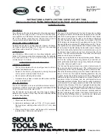 Preview for 1 page of Sioux Tools 1957HP Instructions-Parts List Manual