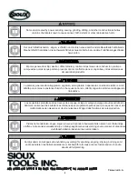 Preview for 8 page of Sioux Tools 540ESC Instructions Manual