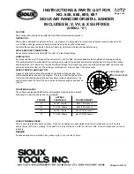 Preview for 1 page of Sioux Tools 658 Instructions-Parts List Manual