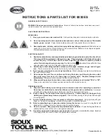 Sioux Tools 8030ES Instructions Manual предпросмотр