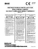 Preview for 2 page of Sioux Tools 9500 Instructions-Parts List Manual