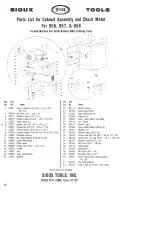 Preview for 15 page of Sioux Tools 956 Parts List, Instructions