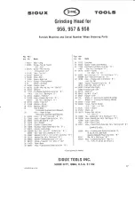 Preview for 18 page of Sioux Tools 956 Parts List, Instructions