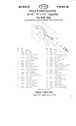 Preview for 20 page of Sioux Tools 956 Parts List, Instructions