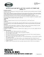 Preview for 1 page of Sioux Tools C Series Instructions And Parts List