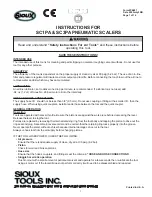 Preview for 1 page of Sioux Tools SC1PA Instructions Manual