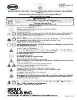 Sioux Tools SDG Series Instructions-Parts List предпросмотр