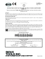 Sioux Tools SR9A-25 Instructions-Parts List Manual preview