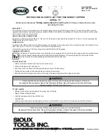 Preview for 2 page of Sioux Tools TP9A Series Instructions-Parts List Manual