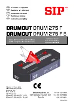 Предварительный просмотр 1 страницы SIP DRUMCUT DRUM 275 F Instruction For Work