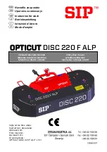 SIP OPTICUT DISC 220 F ALP Instruction For Work preview