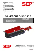 SIP SILVERCUT DISC 340 S Mounting Instructions предпросмотр