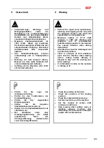 Предварительный просмотр 129 страницы SIP SILVERCUT DISC 900 C Instruction For Work