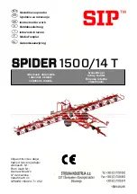 SIP SPIDER 1500/14 T Instruction For Work preview