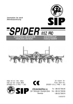 SIP SPIDER 615 Z PRO Instruction For Work preview