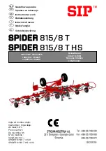 SIP SPIDER 815/8 T Instruction For Work preview