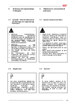 Предварительный просмотр 93 страницы SIP STAR 600/20 T Instruction For Work