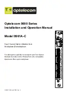 Preview for 1 page of Siqura 9961A-C Installation And Operation Manual