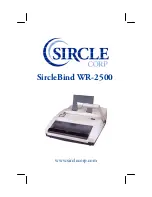 Sirclecorp SircleBind WR-2500 Instructions preview