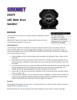 Sirennet SNSP1 Manual preview