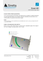 SIRETTA Oscar 421 Mounting Manual preview