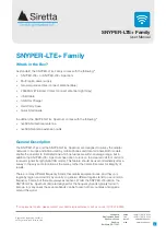 Предварительный просмотр 4 страницы SIRETTA SNYPER-LTE+ Series User Manual