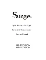 Sirge KFR-25GW/BPWa Service Manual preview