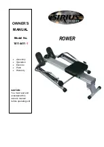 Preview for 1 page of Sirius Fitness 16114411-1 Owner'S Manual