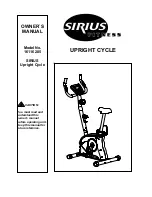 Preview for 1 page of Sirius Fitness 16116205 Owner'S Manual