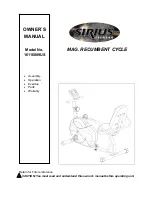 Preview for 1 page of Sirius Fitness 16116809US Owner'S Manual