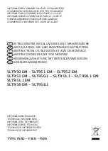 Sirius Satellite Radio EMSLT951.1 Installation, Use And Maintenance Instructions preview