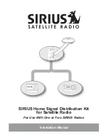 Sirius Satellite Radio Home Signal Distribution Kit Installation Manual предпросмотр