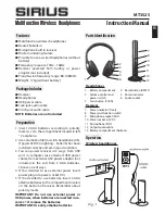 Sirius Satellite Radio MT3525 Instruction Manual предпросмотр