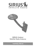 Sirius Satellite Radio Satellite Radio Antenna Installation Manual preview