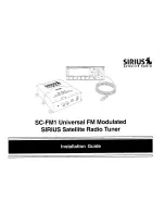 Sirius Satellite Radio SC-FM1 Installation Manual preview