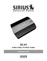 Sirius Satellite Radio SC-H1 Installation Manual preview