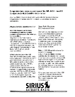 Предварительный просмотр 2 страницы Sirius Satellite Radio SIR-JVC1 Installation Manual