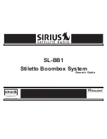 Предварительный просмотр 1 страницы Sirius Satellite Radio SIRIUS STILETTO SL-BB1 Owner'S Manual