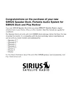 Предварительный просмотр 2 страницы Sirius Satellite Radio SIRIUS SUBX2 Installation And User Manual