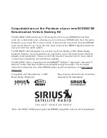 Preview for 2 page of Sirius Satellite Radio SiriusConnect SCVDOC1M User Manual