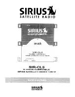 Sirius Satellite Radio SiriusCONNECT SIR-CL3 Installation Manual preview