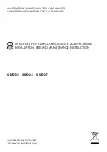 Preview for 1 page of Sirius Satellite Radio SM923 52 Installation, Use And Maintenance Instruction