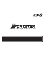 Предварительный просмотр 1 страницы Sirius Satellite Radio SP-H2 Installation Manual