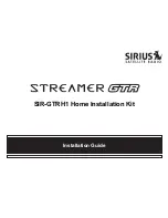 Предварительный просмотр 1 страницы Sirius Satellite Radio Streamer GTR SIR-GTRH1 Installation Manual