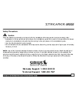 Preview for 3 page of Sirius Satellite Radio Streamer GTR SIR-GTRH1 Installation Manual