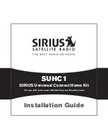 Предварительный просмотр 1 страницы Sirius Satellite Radio SUHC1 Installation Manual