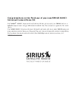 Предварительный просмотр 2 страницы Sirius Satellite Radio SUHC1 Installation Manual